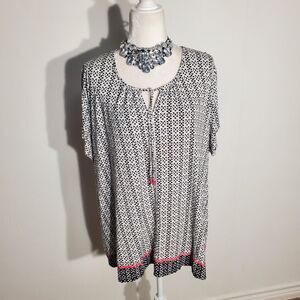 ANNE KLEIN TUNIC SHORT SLEEVE RAYON/SPANDEX SIZE 3X